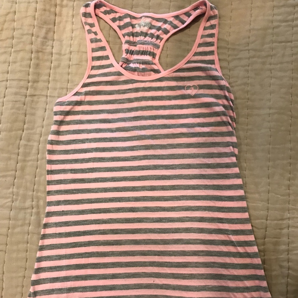 Juicy Couture stripped Tank Top pink/gray